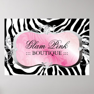 Affiche 311 Lavish Pink Platter Zebra Silver