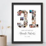Affiche 31e anniversaire Numéro 31 Photo personnalisée Col<br><div class="desc">Célébrez le 31e anniversaire avec cette affiche personnalisée de collage photo numéro 31. Ce cadeau personnalisable est également parfait pour un anniversaire mariage. C'est une excellente façon de présenter des souvenirs précieux de votre vie de mariage et de marié. L'affiche comporte un collage de photos qui capturent ces moments spéciaux,...</div>
