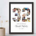 Affiche 32e anniversaire Numéro 32 Photo personnalisée Col<br><div class="desc">Célébrez le 32e anniversaire avec cette affiche personnalisée de collage photo numéro 32. Ce cadeau personnalisable est également parfait pour un anniversaire mariage. C'est une excellente façon de présenter des souvenirs précieux de votre vie de mariage et de marié. L'affiche comporte un collage de photos qui capturent ces moments spéciaux,...</div>
