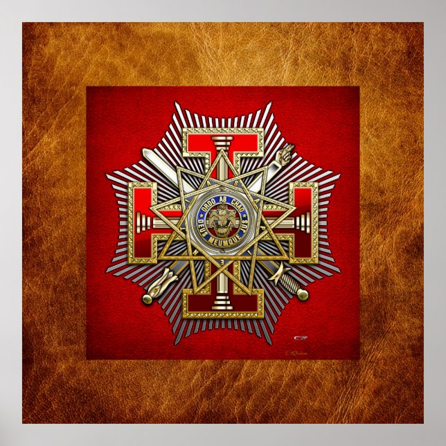 Affiche 33e degré : Grand inspecteur général souverain (Devant)