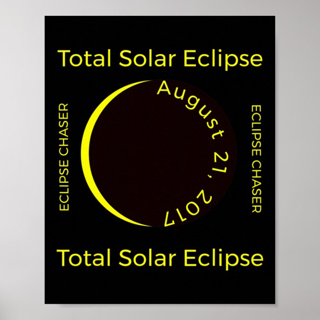 Affiche #34 ; Chaser éclipse #34 ; Éclipse solaire totale  (Devant)