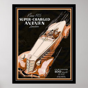 Affiche '35 Auburn Boat Tail Annonce