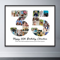 35e anniversaire Numéro 35 Collage photo Anniversa