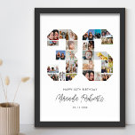 Affiche 36e anniversaire Numéro 36 Photo personnalisée Col<br><div class="desc">Célébrez le 36ème anniversaire avec cette affiche photo-collage personnalisée numéro 36. Ce cadeau personnalisable est également parfait pour un anniversaire mariage. C'est une excellente façon de présenter des souvenirs précieux de votre vie de mariage et de marié. L'affiche comporte un collage de photos qui capturent ces moments spéciaux, et il...</div>