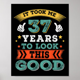 Affiche 37 Ans Anniversaire Devis Graphiques drôle 37ème B