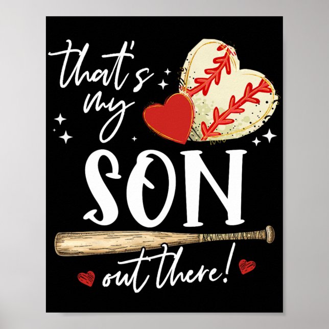 Affiche #39 ; s Mon Fils dehors Baseball Mama Maman Mères  (Devant)