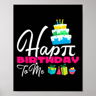 Affiche 3.14 Gâteau Joyeux Jour Pi Pour Enseignant Joyeux 