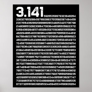 Affiche 3.14 Mathématiques Jour Pi Nombre irrationnel Pi