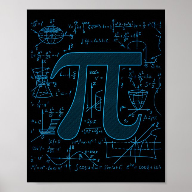 Affiche 3.14 Pi Day Math Physics Irrational Number Circumf (Devant)