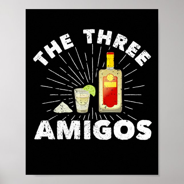 Affiche 3 Amigos sel Tequila Lime Mexicaine (Devant)