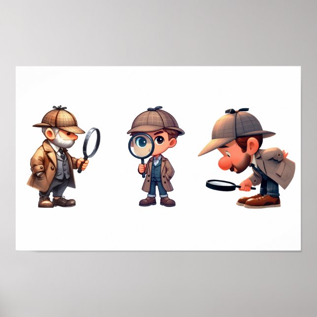 Affiche 3 Chercheurs privés à la recherche d'indices (Devant)