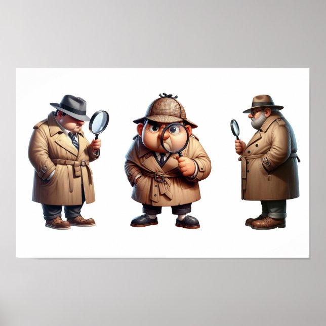 Affiche 3 Chercheurs privés à la recherche d'indices (Devant)