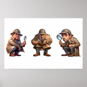 Affiche 3 Chercheurs privés à la recherche d'indices