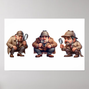Affiche 3 Chercheurs privés à la recherche d'indices