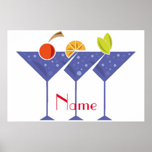 Affiche 3 cocktails Martini Thunder_Cove