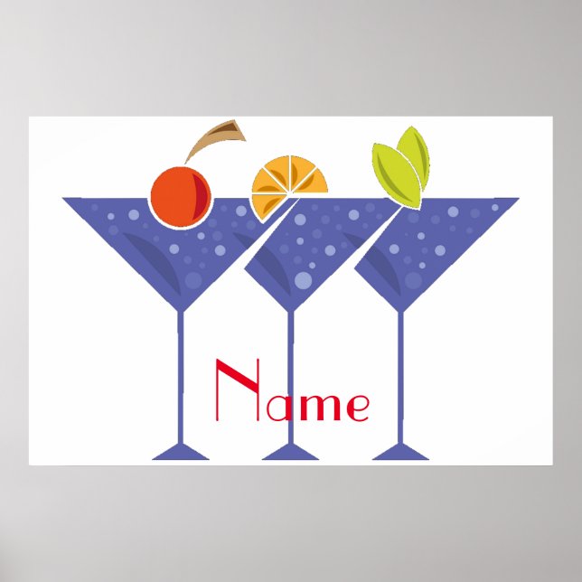 Affiche 3 cocktails Martini Thunder_Cove (Devant)