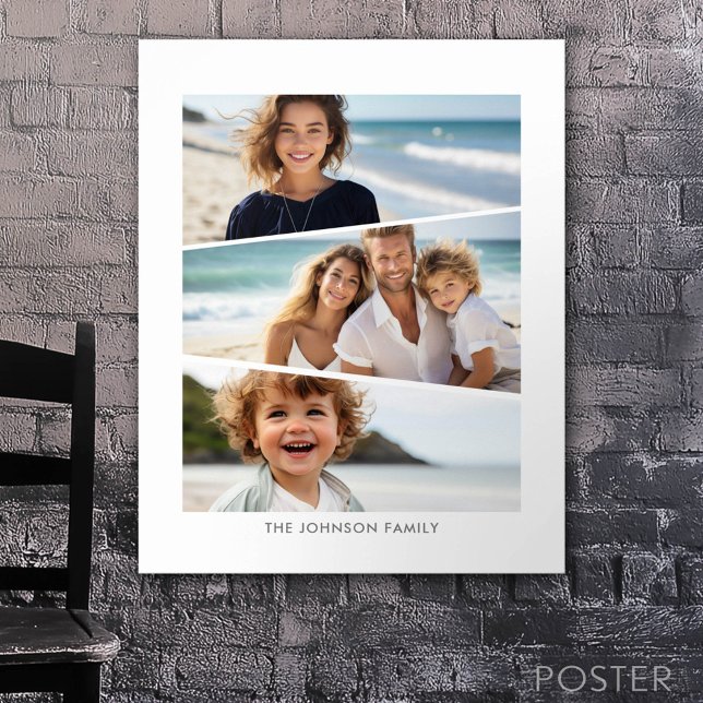 Affiche 3 Collage De Photo Inégal - Funky Quadrilatéral Ar (Custom Poster)