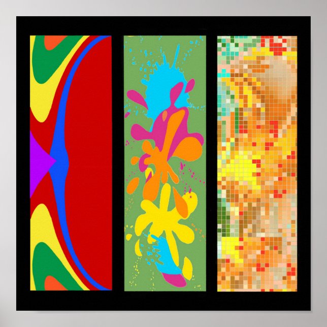 Affiche 3 couleurs de panneau (Devant)