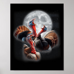 Affiche 3 Déchets Grillant Sur La Lune Drôle Chasse À La T