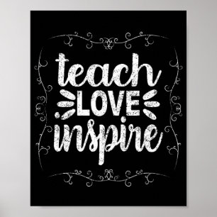 Affiche 3- Enseigner l'Amour Inspirer chemise, Retro Ensei