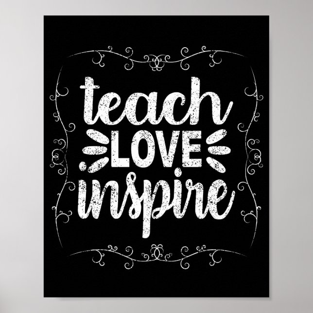 Affiche 3- Enseigner l'Amour Inspirer chemise, Retro Ensei (Devant)