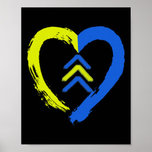 Affiche 3 Flèches Cœur Amour Sensibilisation au Syndrome d