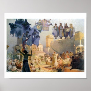 Affiche #3 L'introduction de la liturgie slave, Mucha