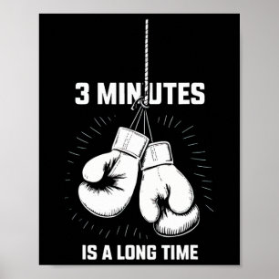 Affiche 3 minutes, c'est un long moment de boxe drôle kick