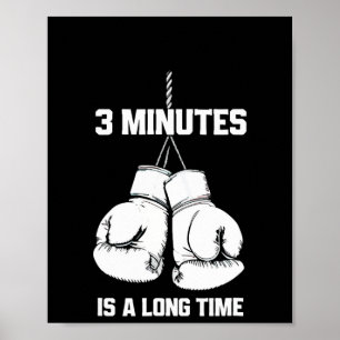 Affiche 3 Minutes Is A Long Time Funny Boxing Kickboxing B