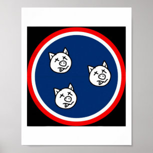 Affiche 3 Petits Tn Pigs Funny Bbq