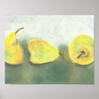 3 poires jaune et verte