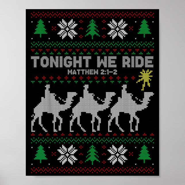 Affiche 3 Wise Men Tonight We Ride Christmas  (Devant)
