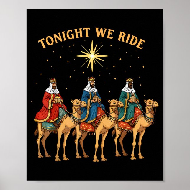 Affiche 3 Wise Men Tonight We Ride Christmas  (Devant)