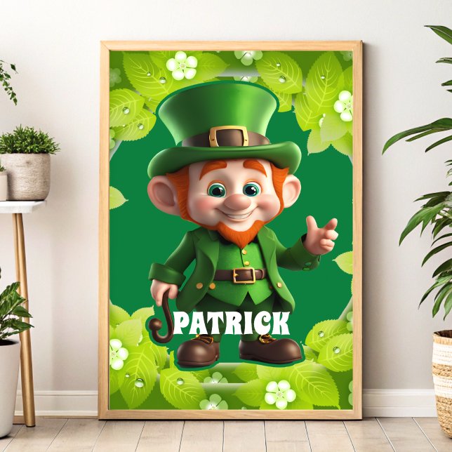 Affiche 3D Leprechaun St. Patrick's Day Personnalisé Enfan (Créateur téléchargé)