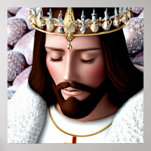 Affiche 3D Look AI Roi de l'Univers Jésus