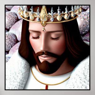 Affiche 3D Look AI Roi de l'Univers Jésus