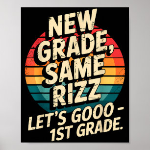 Affiche 3e année retour à l'école nouvelle année même rizz