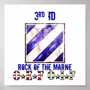 Affiche 3ème ROCHE d'IDENTIFICATION De la MARNE OEF OIF