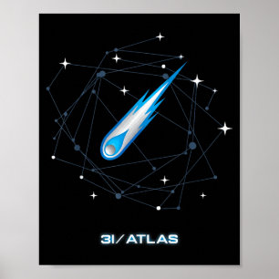 Affiche 3i Atlas Comète Interstellaire 2025 Astronomie Spa