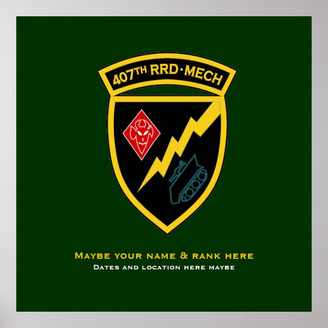 Affiche 407e RRD - Mech SSI (Devant)