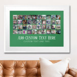 Affiche 40 Collage de photos - 4 lignes 10 colonnes - Text<br><div class="desc">Ce collage design branché comprend un lieu pour quarante photos ou des moments forts. Le texte de script optionnel en bas peut être utilisé pour les noms, les événements, les dates et plus ! Si vous devez ajuster l'illustration ou modifier la couleur de l'arrière - plan, cliquez sur le bouton...</div>