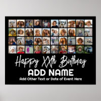 40 Collage de photos - 4 rangées 10 colonnes - Ann