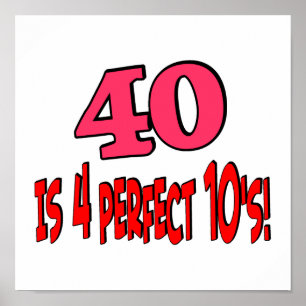 Affiche 40 est 4 10 parfait (PINK)