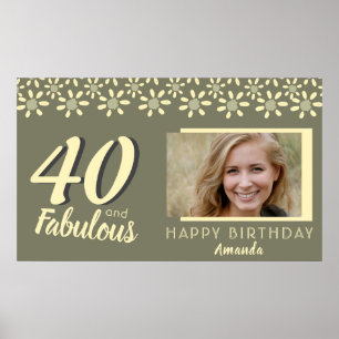 Affiche 40 & Fabuleux Yellow Daisy Flower Watercolor photo