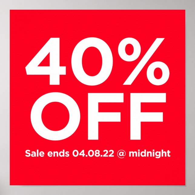 AFFICHE 40$ OFF (Devant)