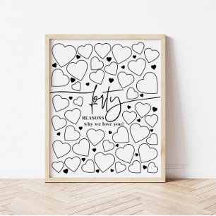 Affiche 40 raisons pour lesquelles nous vous aimons Cadeau
