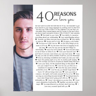 Affiche 40 raisons pour lesquelles nous vous aimons PHOTO