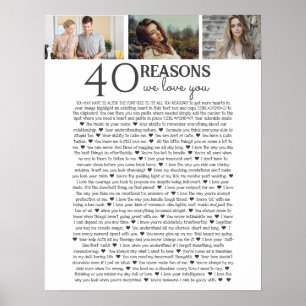 Affiche 40 raisons pour lesquelles nous vous aimons PHOTO