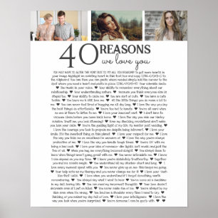 Affiche 40 raisons pour lesquelles nous vous aimons PHOTO