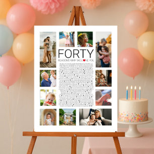 Affiche 40 raisons pour lesquelles nous vous aimons photo 